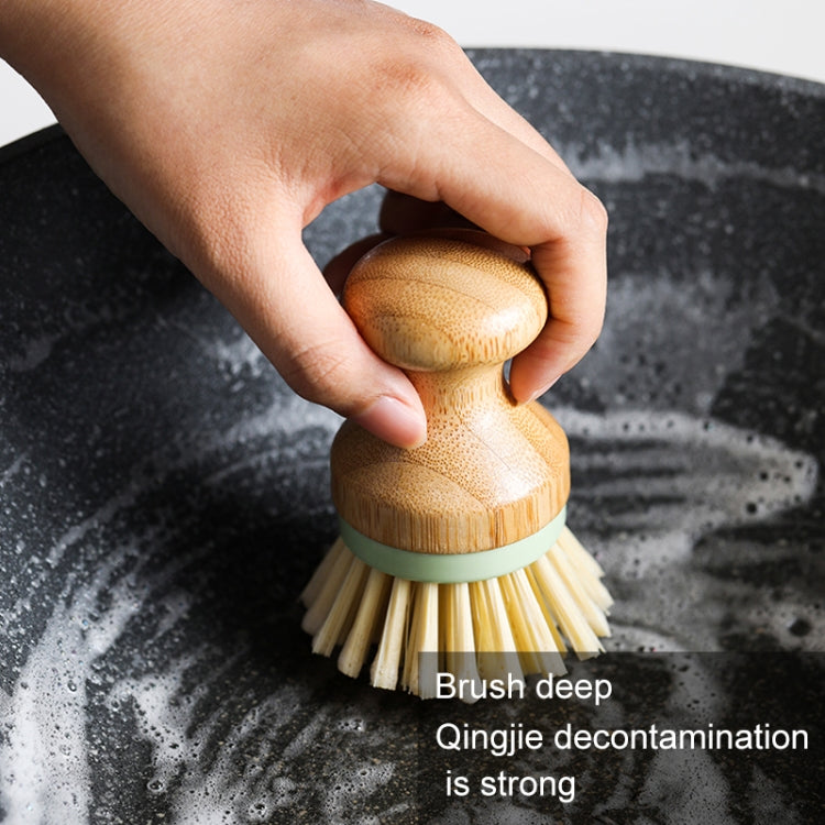 Multifunctional Tool Kitchen Cleaning Brush Wooden Handle Dish Scrubber Pot Pan Dishwasher, Material:Solid wood