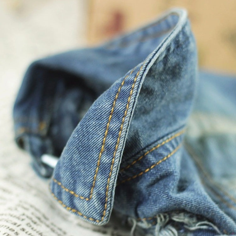 Retro Personality Denim Small Vest Pet Dog Clothes Pet Jacket, Size:S