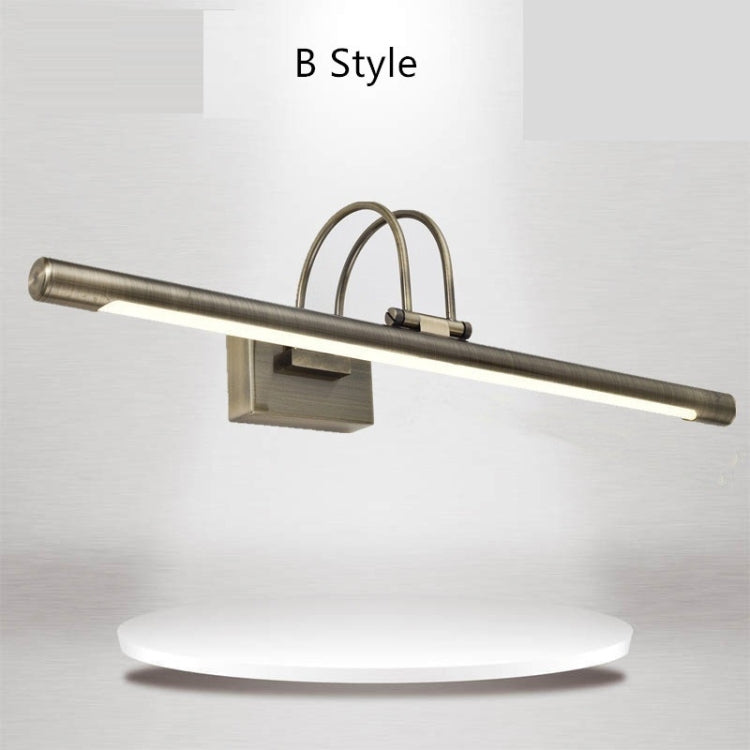 LED Mirror Headlight Waterproof  Rotatable Iron art Acrylic  Bathroom Washroom Indoor Wall Light, AC 110-240V, Emitting Color:White Light, Length:55cm 9W(Satin Nickel)