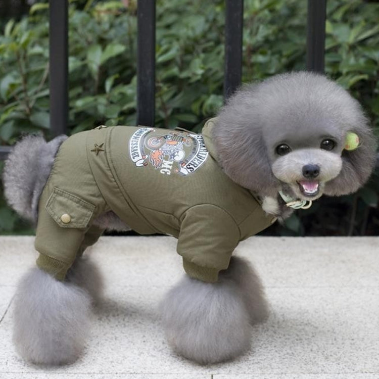 Pet Dog Clothes Winter Warm Dog Cotton Coat, Size:M