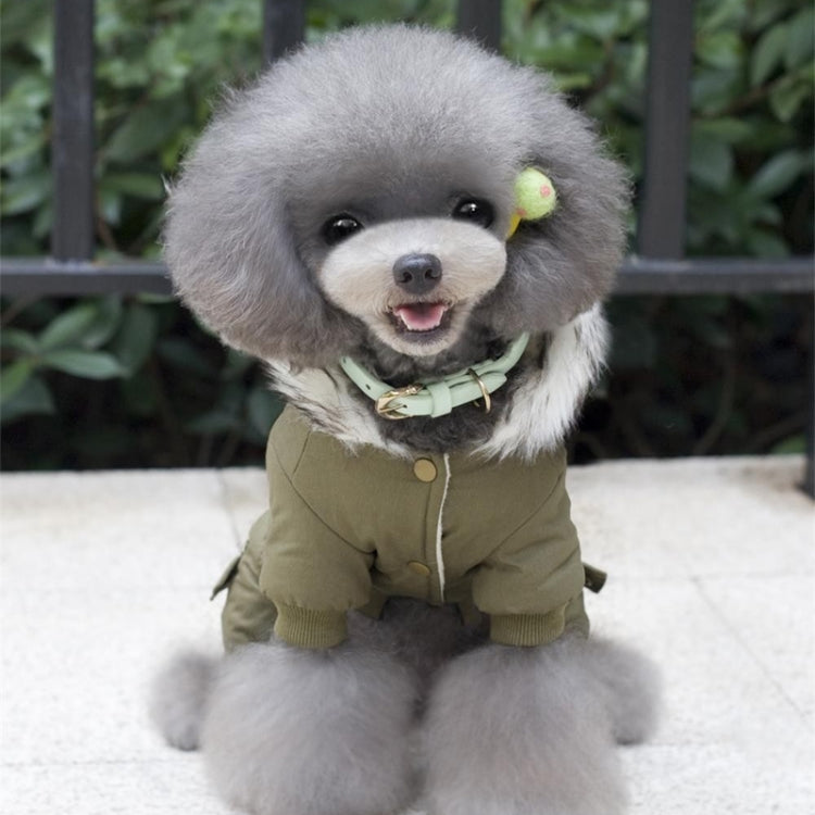 Pet Dog Clothes Winter Warm Dog Cotton Coat, Size:M