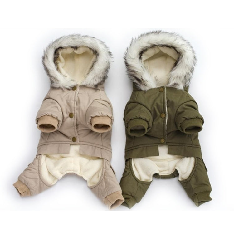 Pet Dog Clothes Winter Warm Dog Cotton Coat, Size:M