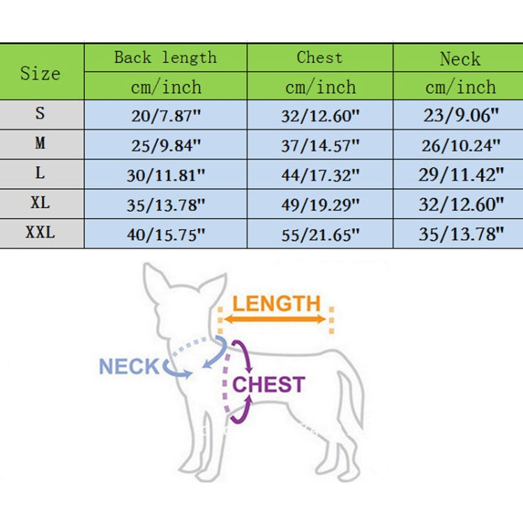 Pet Dog Clothes Winter Warm Dog Cotton Coat, Size:M