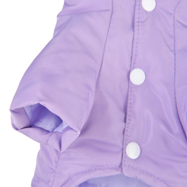 Pet Clothes Fur Collar Waist Down Cotton Padded Dog Coat, Size:XL