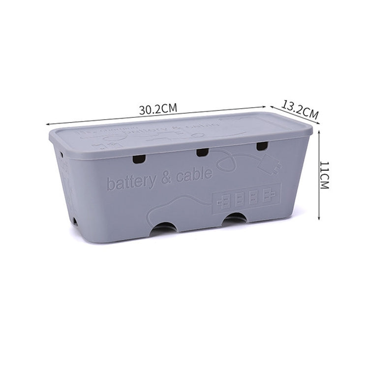 2 PCS Desktop Socket Power Data Cable Finishing Set Storage Box