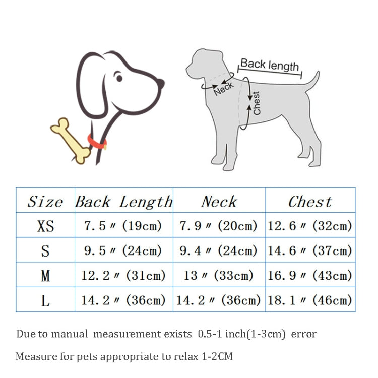 2 PCS Pet Supplies Dog Clothes Cotton Black Printed BIG Pet Vest Teddy Clothes, Size:M