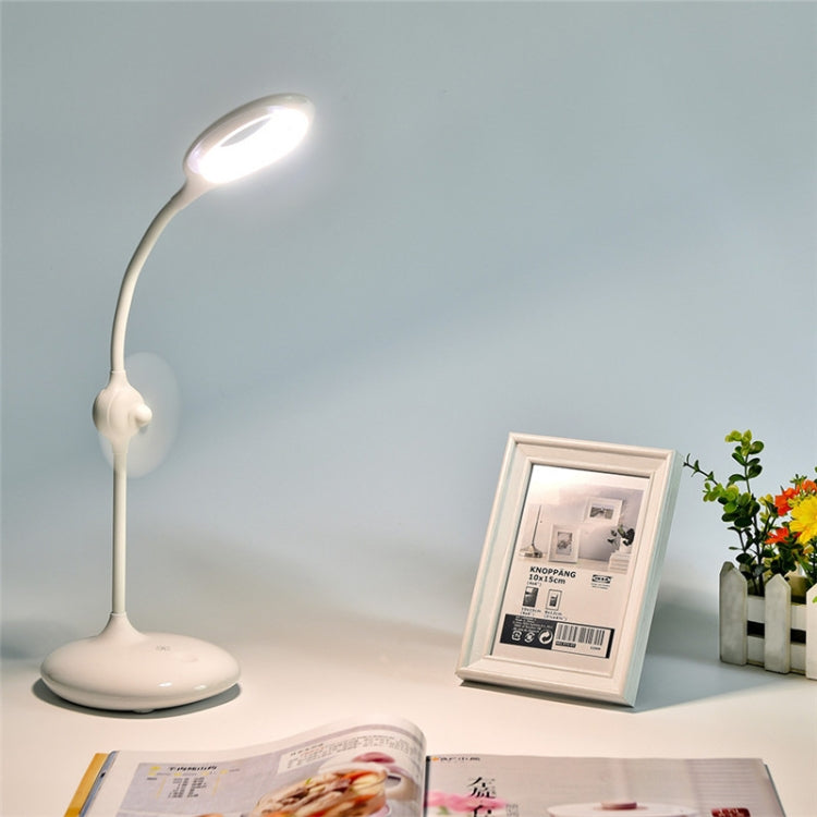 LED Eye Protection Touch Switch Table Lamp Study Reading Children Desk Lights Night Light with Mini Fan