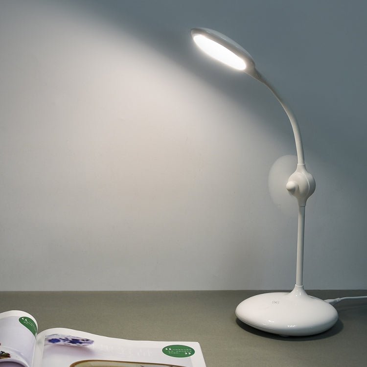 LED Eye Protection Touch Switch Table Lamp Study Reading Children Desk Lights Night Light with Mini Fan