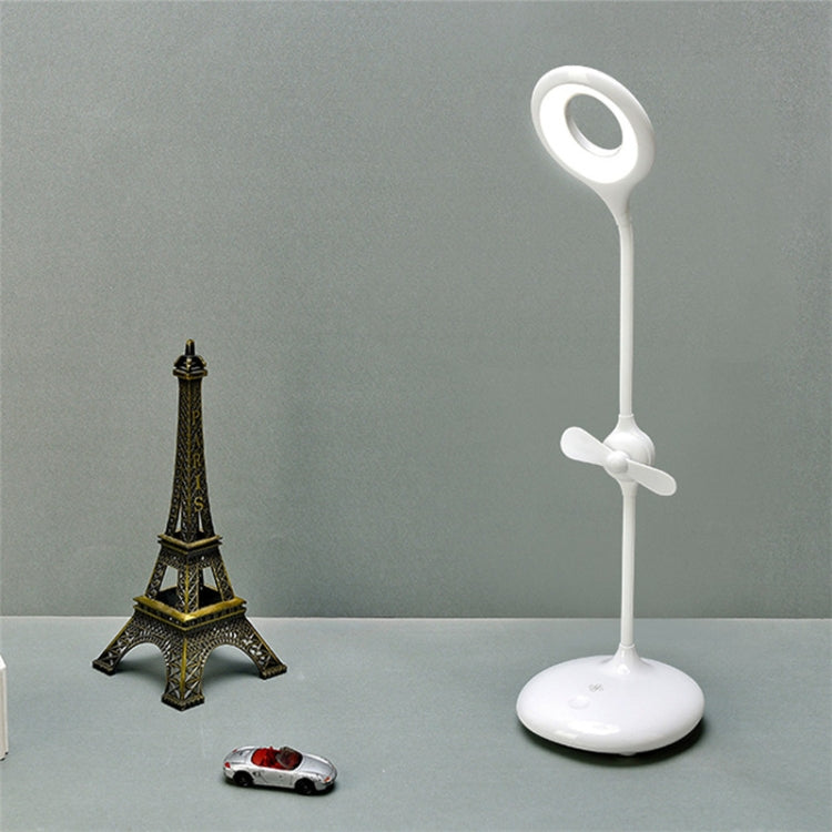 LED Eye Protection Touch Switch Table Lamp Study Reading Children Desk Lights Night Light with Mini Fan
