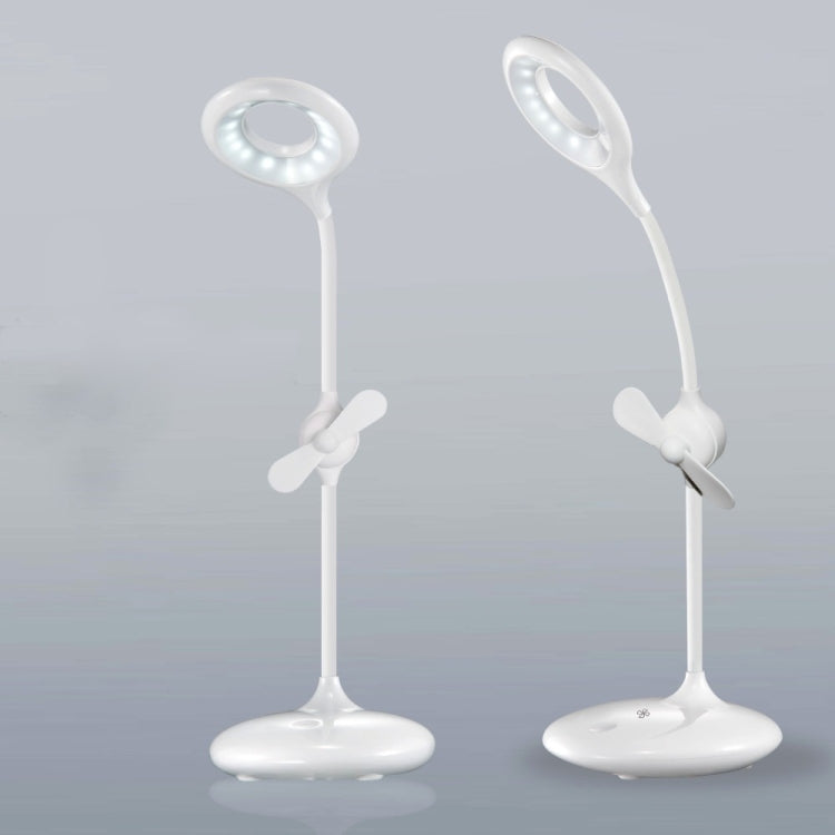 LED Eye Protection Touch Switch Table Lamp Study Reading Children Desk Lights Night Light with Mini Fan