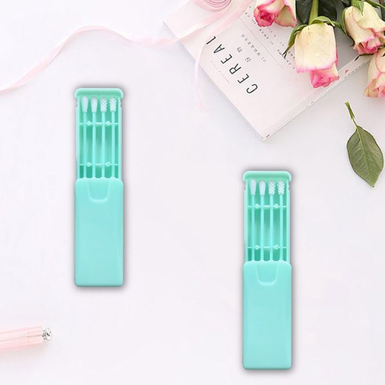 4 in 1 Ear Cleaning Cosmetic Silicone Buds Double-headed Recycling Cleaning Makeup Swabs Sticks