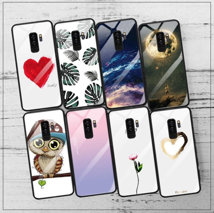 For Galaxy S9 Plus Mobile Phone Cover Glass Painted Soft Case Edge TPU Mobile Cover Case