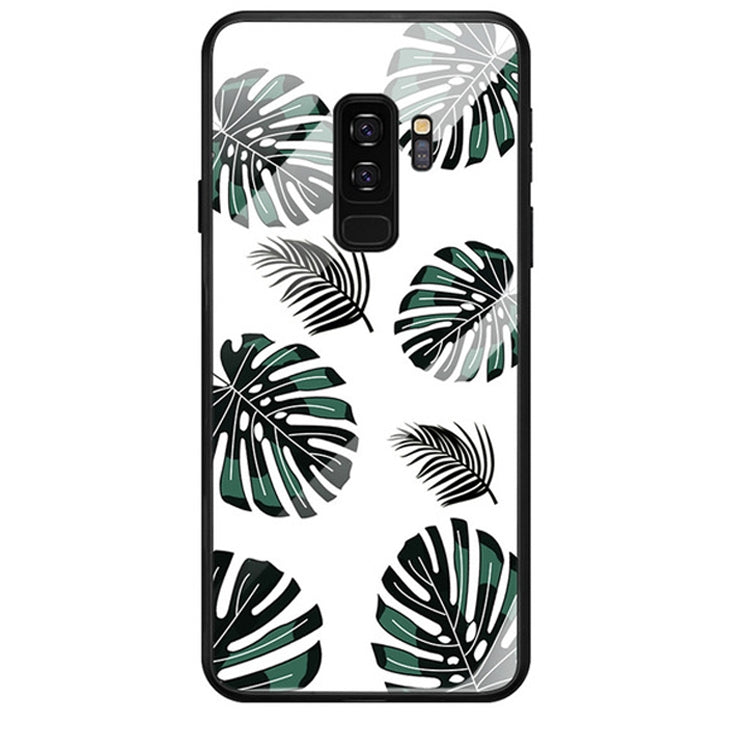 For Galaxy S9 Plus Mobile Phone Cover Glass Painted Soft Case Edge TPU Mobile Cover Case