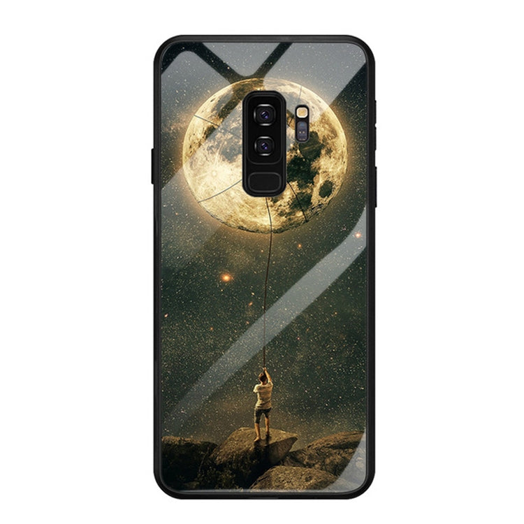 For Galaxy S9 Plus Mobile Phone Cover Glass Painted Soft Case Edge TPU Mobile Cover Case