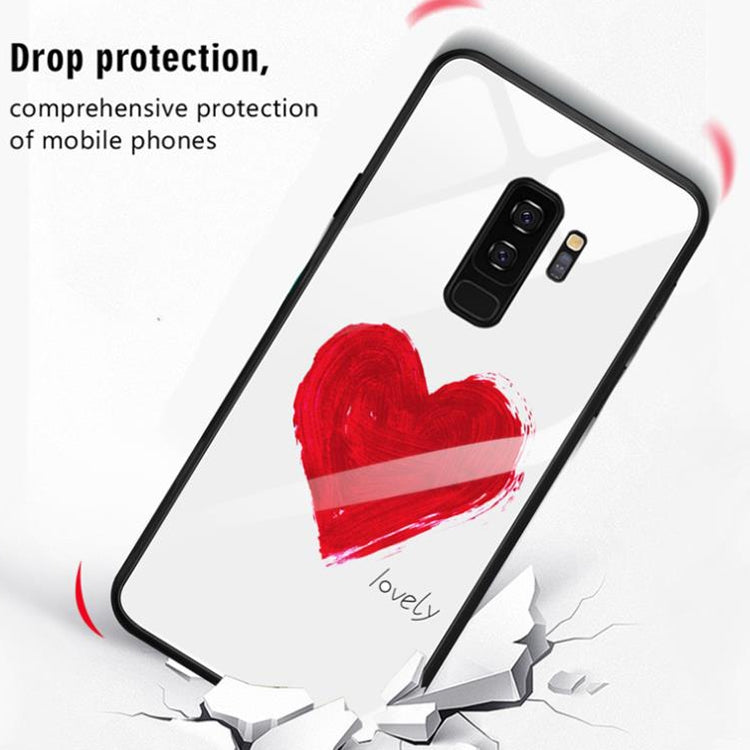 For Galaxy S9 Plus Mobile Phone Cover Glass Painted Soft Case Edge TPU Mobile Cover Case