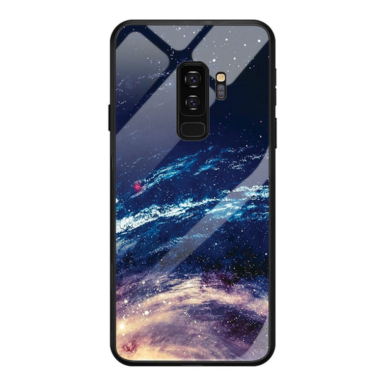 For Galaxy S9 Plus Mobile Phone Cover Glass Painted Soft Case Edge TPU Mobile Cover Case