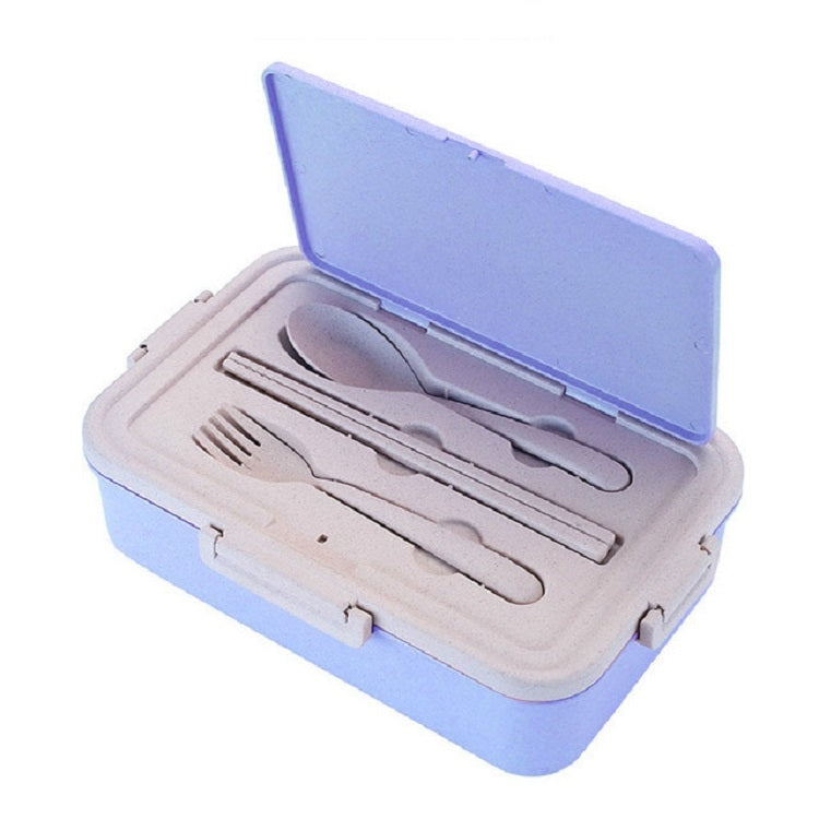 Portable Weat Straw Lunch Boxes Bento Box With Compartments Tableware