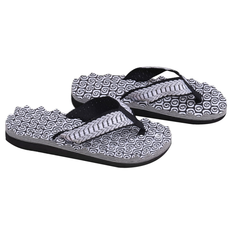 2 Pairs Men Anti-slip Soft Bottom Fashion Wear Massage Sandals Slippers, Size:42(Circle Blue)