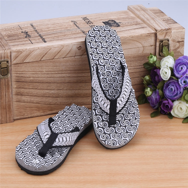 2 Pairs Men Anti-slip Soft Bottom Fashion Wear Massage Sandals Slippers, Size:42(Circle Blue)