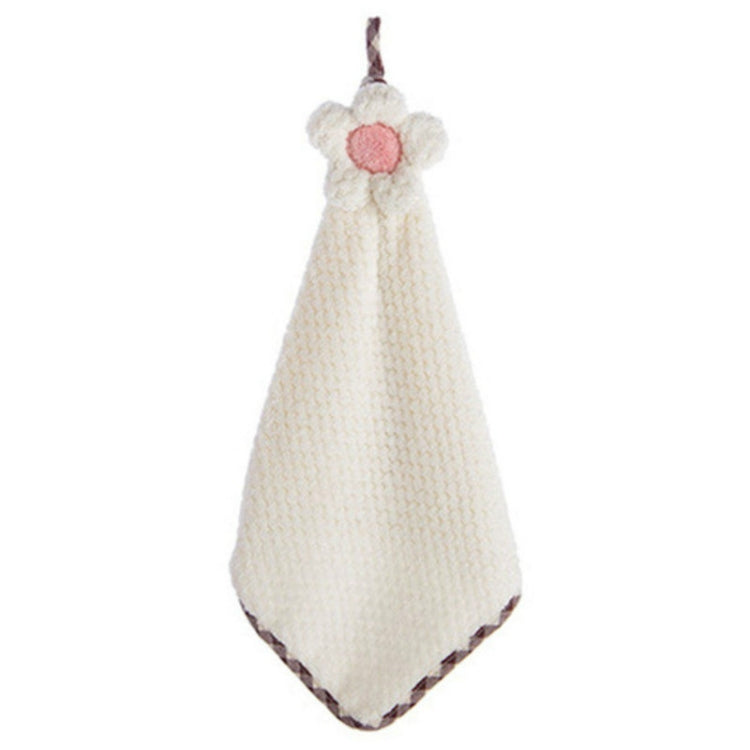 Coral Velvet Flower Hand Towels Cleaning Cloth Absorbent Dishcloth