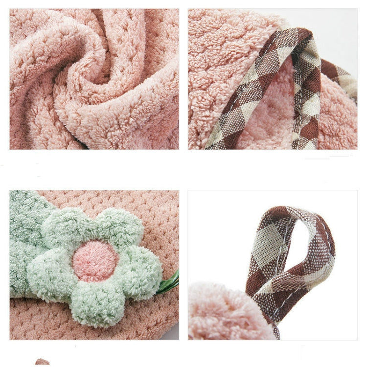 Coral Velvet Flower Hand Towels Cleaning Cloth Absorbent Dishcloth