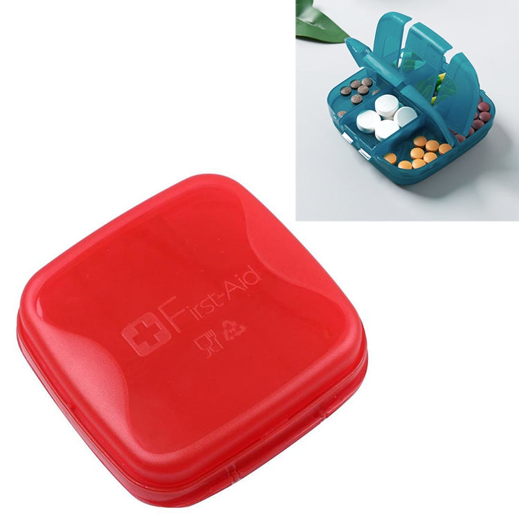 Portable Pill Medicine Storage Box Travel Pill Case Bag Organizer, Color:Red Pillbox