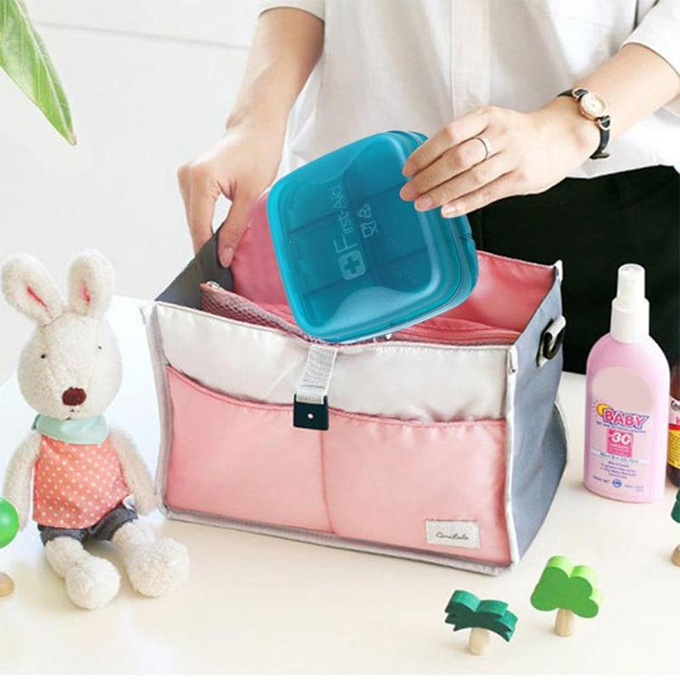 Portable Pill Medicine Storage Box Travel Pill Case Bag Organizer, Color:Red Pillbox