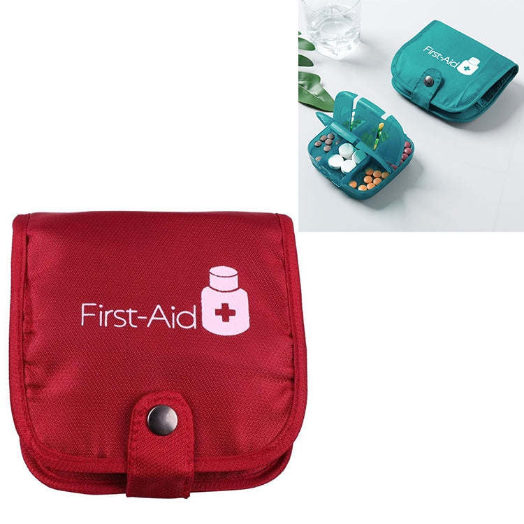 Portable Pill Medicine Storage Box Travel Pill Case Bag Organizer, Color:Red Medicine Bag
