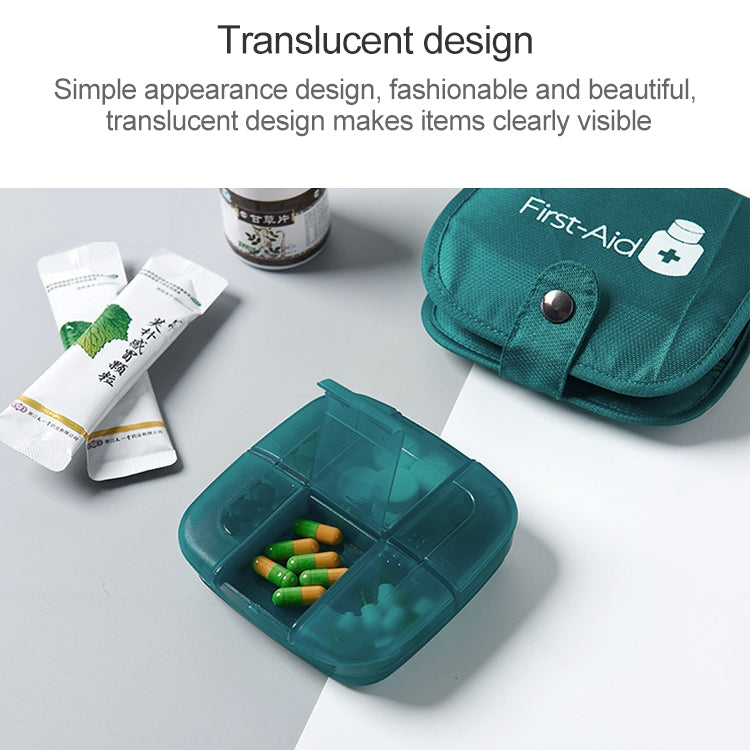 Portable Pill Medicine Storage Box Travel Pill Case Bag Organizer, Color:Red Medicine Bag