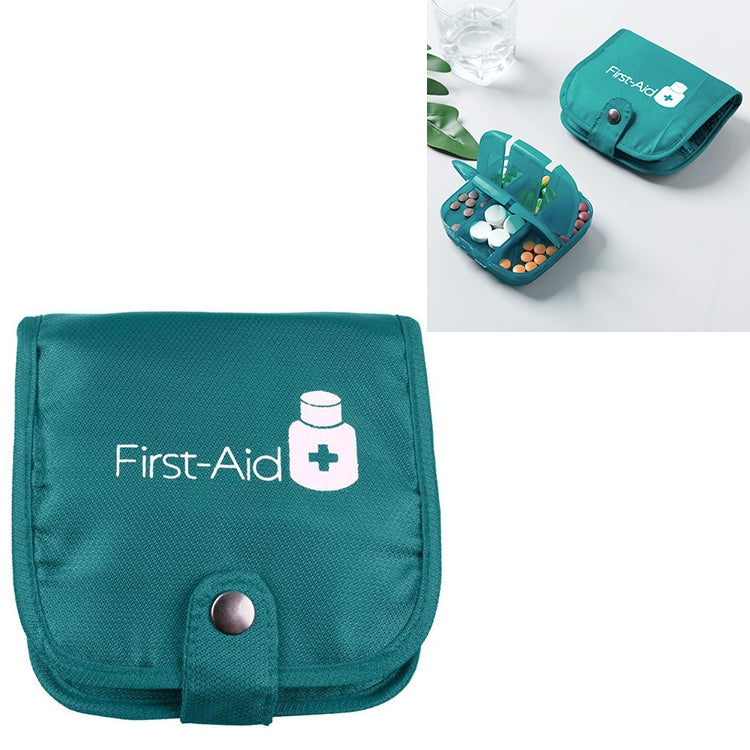 Portable Pill Medicine Storage Box Travel Pill Case Bag Organizer, Color:Green Medicine Bag