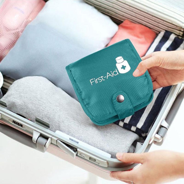 Portable Pill Medicine Storage Box Travel Pill Case Bag Organizer, Color:Green Medicine Bag
