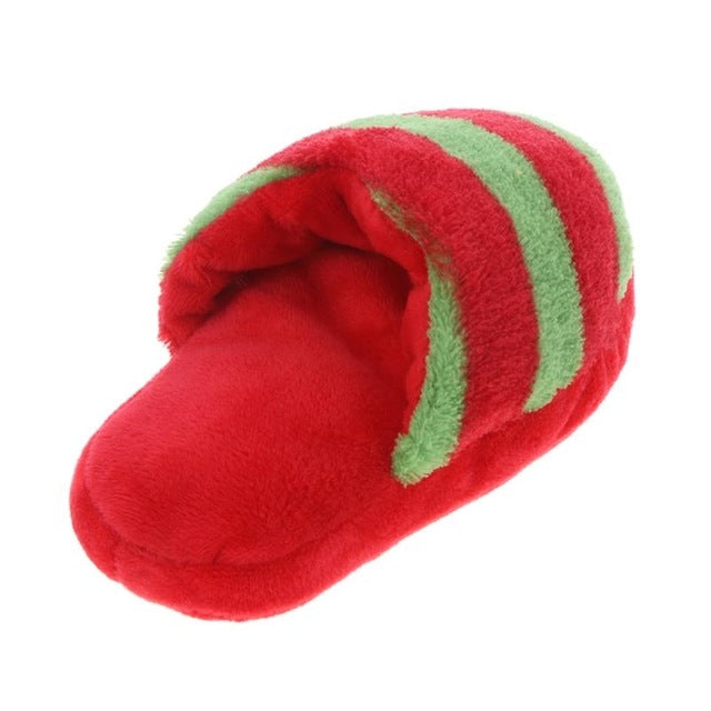 Pet Toys Slippers Puppy Dog Sound Chew Play Toys for Dog Cats Funny Dog Products Red