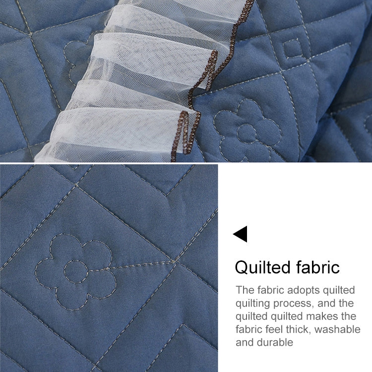 Luxury Thick Cotton Bed Skirt with Lace Edge Non-slip Bedding Set, Size:1.8x2.0m(3-Piece)