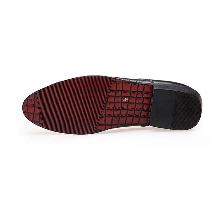 Men Business Casual Shoes Lacing Pointed Low-Top Dress Shoes, Size:38