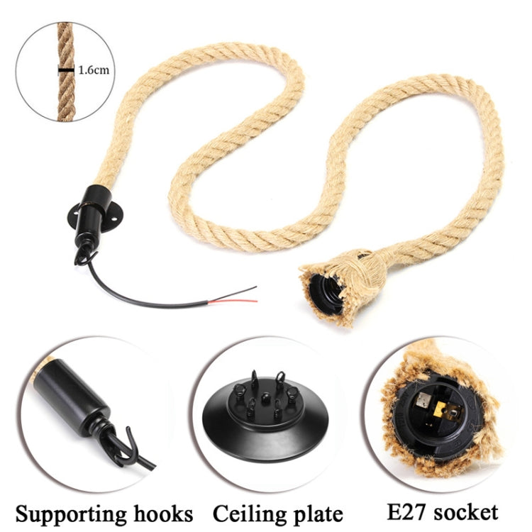 2m Office Clothing Store Restaurant Retro Wrought Iron Spider Twine Chandelier with LED Light Source