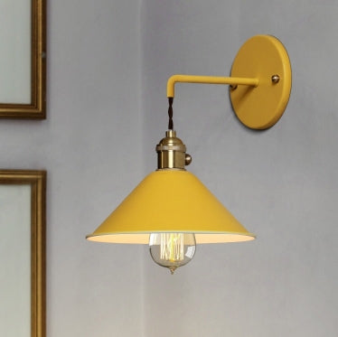 Creative Living Room Staircase Aisle Bedroom Bedside Macaron Pot Lid Small Umbrella Wall Lamp