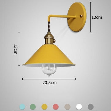 Creative Living Room Staircase Aisle Bedroom Bedside Macaron Pot Lid Small Umbrella Wall Lamp