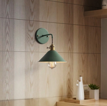 Creative Living Room Staircase Aisle Bedroom Bedside Macaron Pot Lid Small Umbrella Wall Lamp