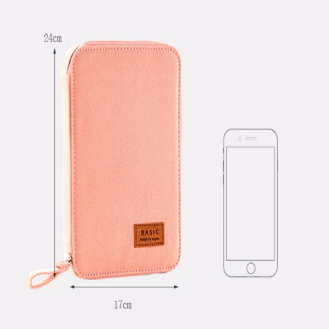 Creative Pencil Case Canvas Zipper Large Capacity Cute Pencil Box Portable Storage Bag School Stationery