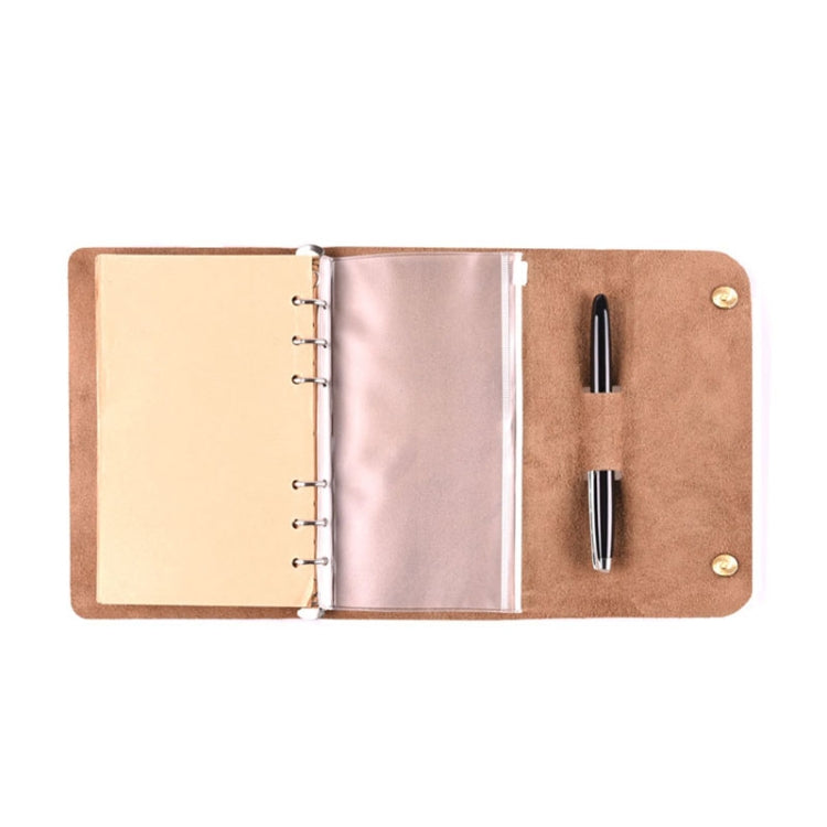 A6 Genuine Leather Diary Planner Office Diary Spiral Travelers Writing Pad