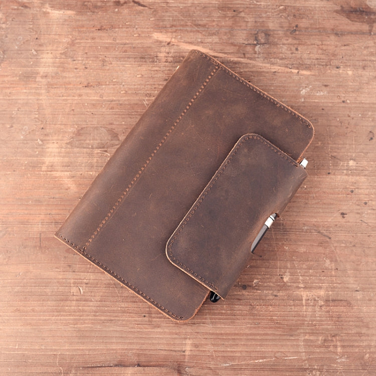 A6 Genuine Leather Diary Planner Office Diary Spiral Travelers Writing Pad