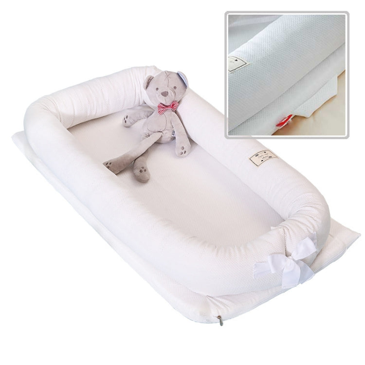 Summer Breathable Cotton Portable Collapsible Detachable Baby Travel Bed