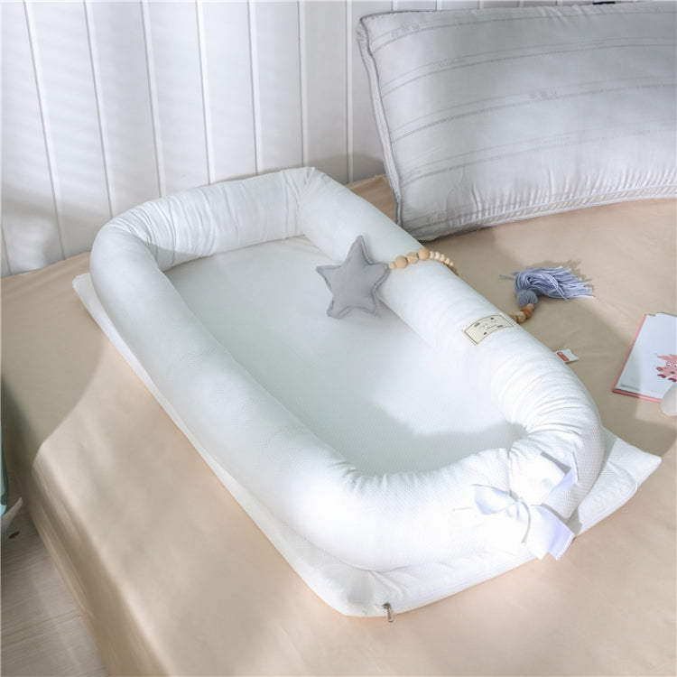 Summer Breathable Cotton Portable Collapsible Detachable Baby Travel Bed