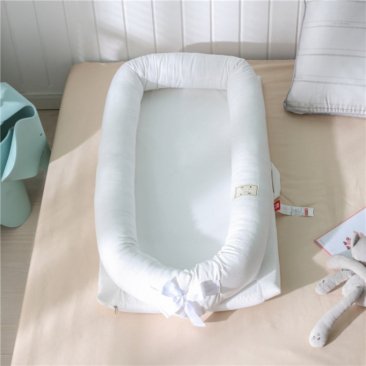 Summer Breathable Cotton Portable Collapsible Detachable Baby Travel Bed