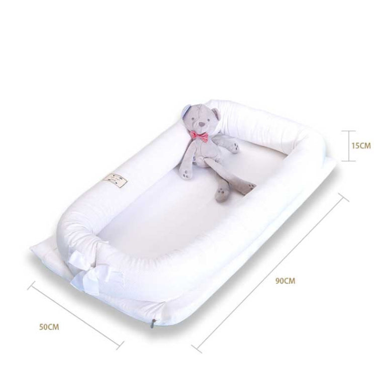 Summer Breathable Cotton Portable Collapsible Detachable Baby Travel Bed