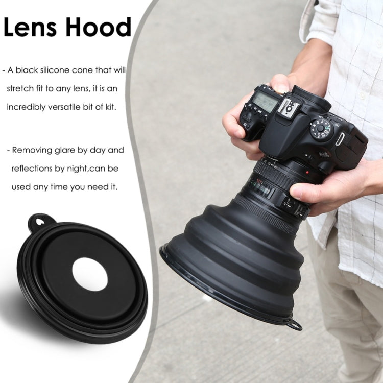 Ultimate Lens Hood Anti-Reflective Silicone Lens Hood, Size:L 21x6.2cm