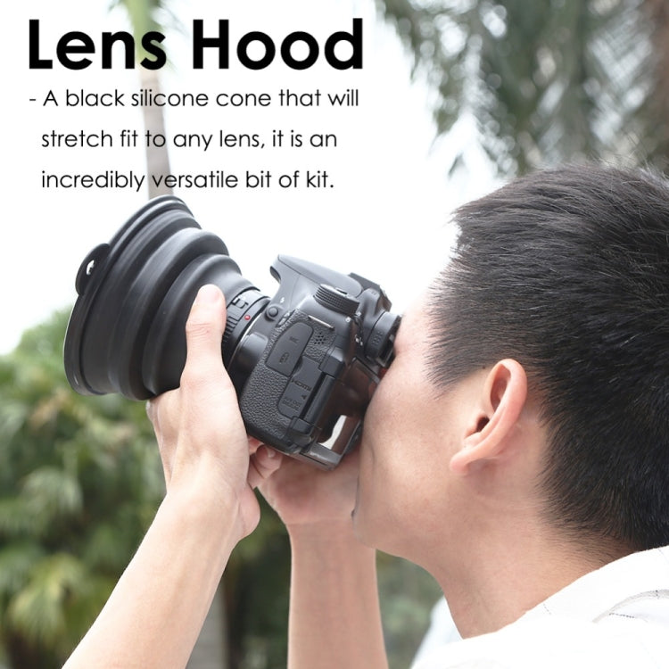 Ultimate Lens Hood Anti-Reflective Silicone Lens Hood, Size:L 21x6.2cm