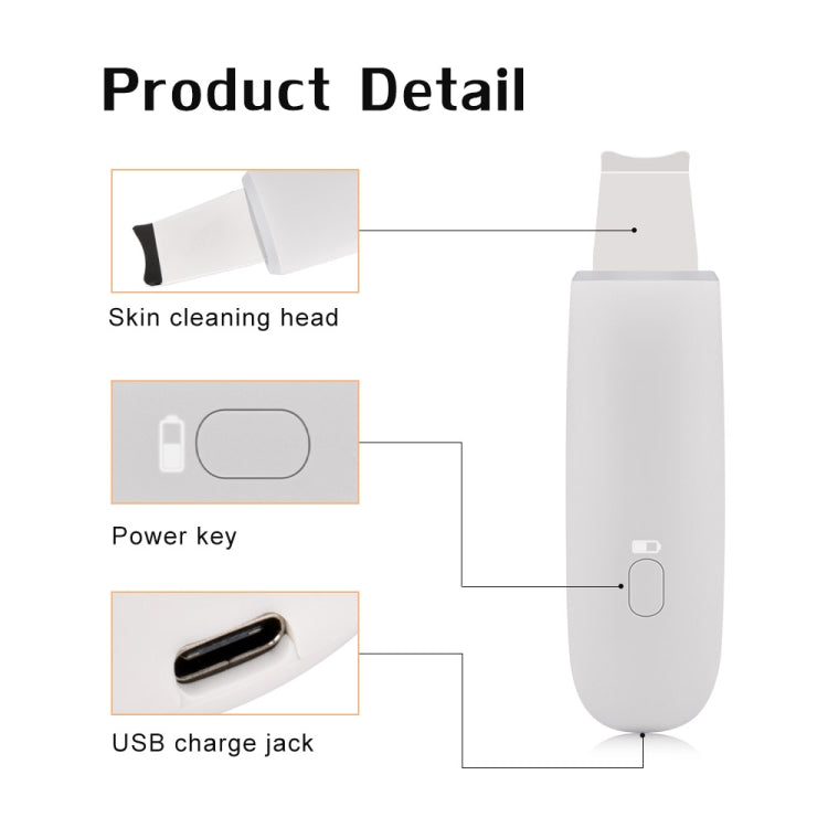 Ultrasonic Face Pore Cleanser Skin Scrubber Blackhead Acne Removal Face Exfoliator Peeling Machine Deeply Clean Skin Care Tools