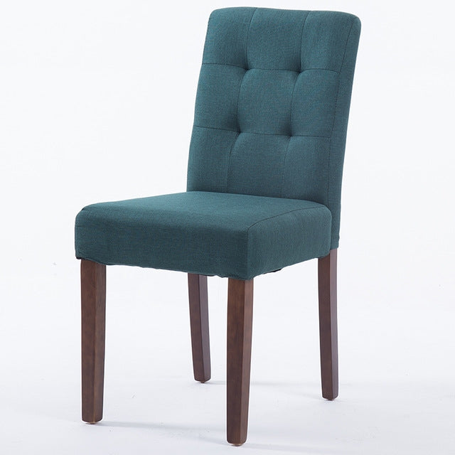 Dining  Chair Solid Wood Dining Chairs Coffee Restaurant Hotel Chair Fabric Simple Modern Home Desk Stool