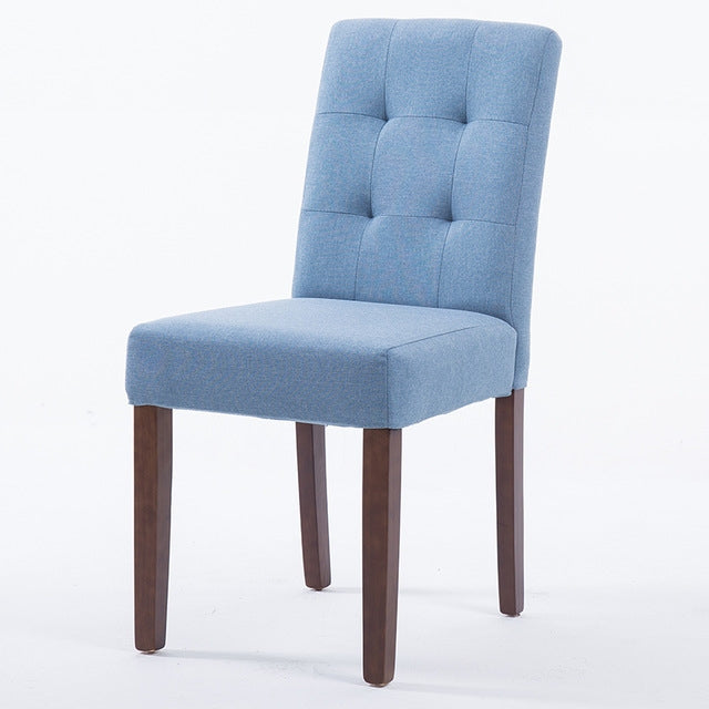 Dining  Chair Solid Wood Dining Chairs Coffee Restaurant Hotel Chair Fabric Simple Modern Home Desk Stool